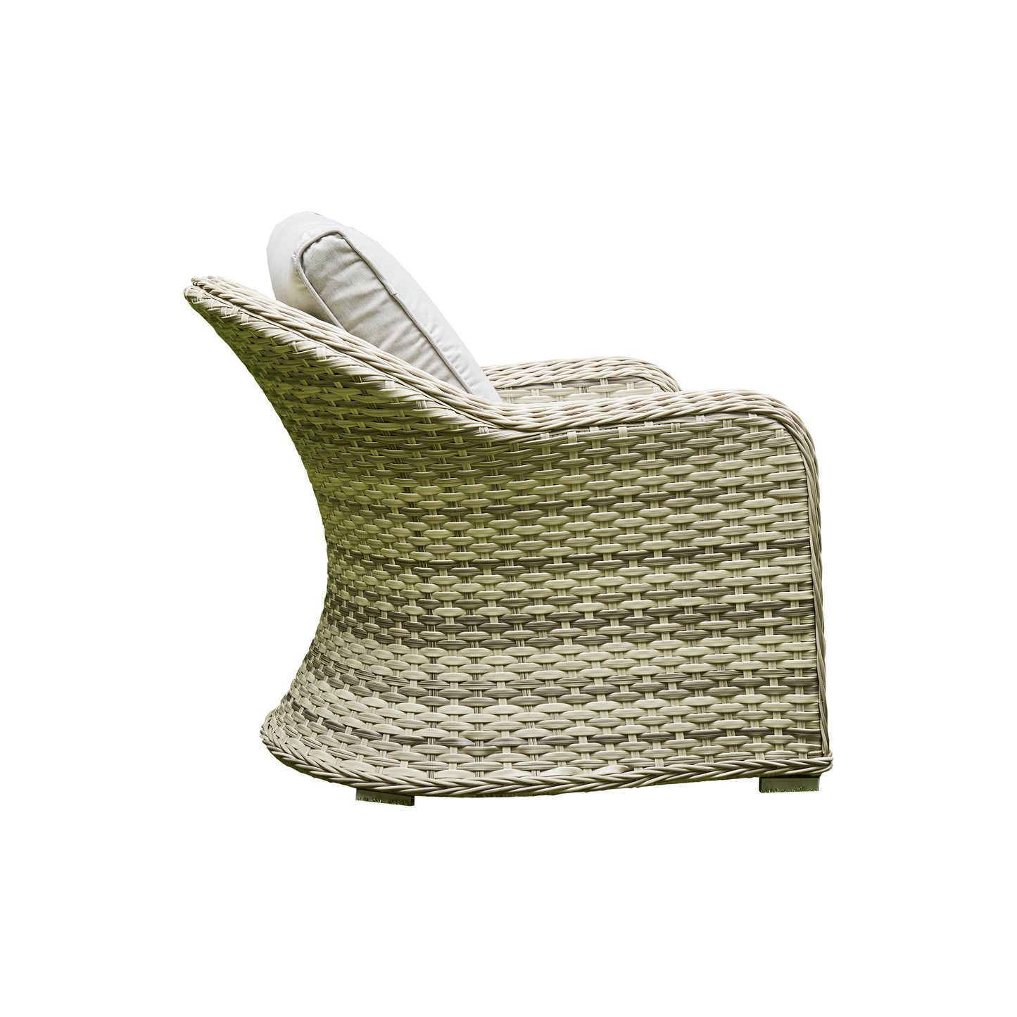 Grey Rattan Outdoor Set - 3 Seater Settee, 2 Chairs, Coffee Table