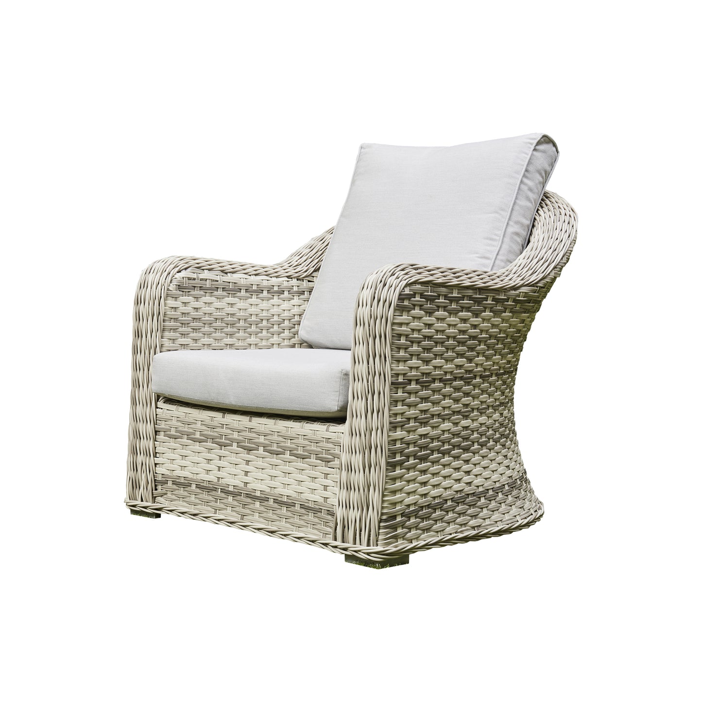 Grey Rattan Outdoor Set - 3 Seater Settee, 2 Chairs, Coffee Table