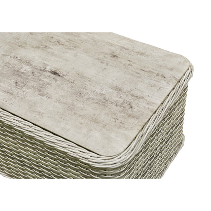 Grey Rattan Outdoor Set - 3 Seater Settee, 2 Chairs, Coffee Table