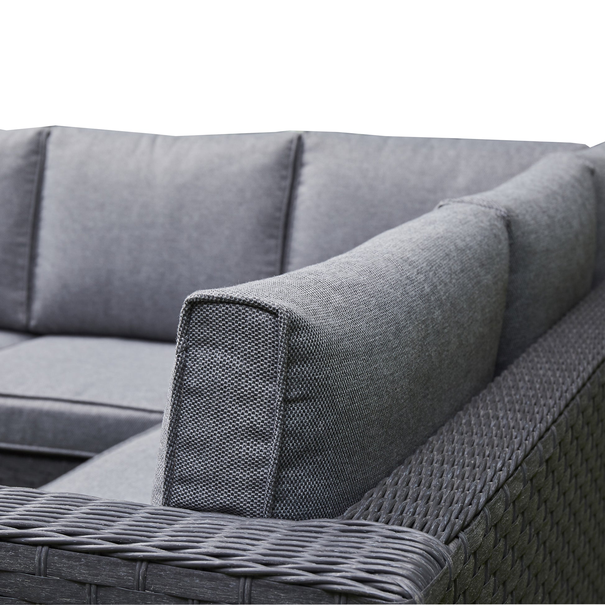Rattan Corner Sofa Set with Ice Bucket. Brown or Grey