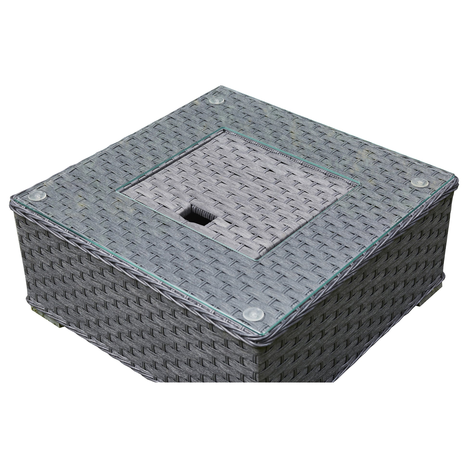 Rattan Corner Sofa Set with Ice Bucket. Brown or Grey