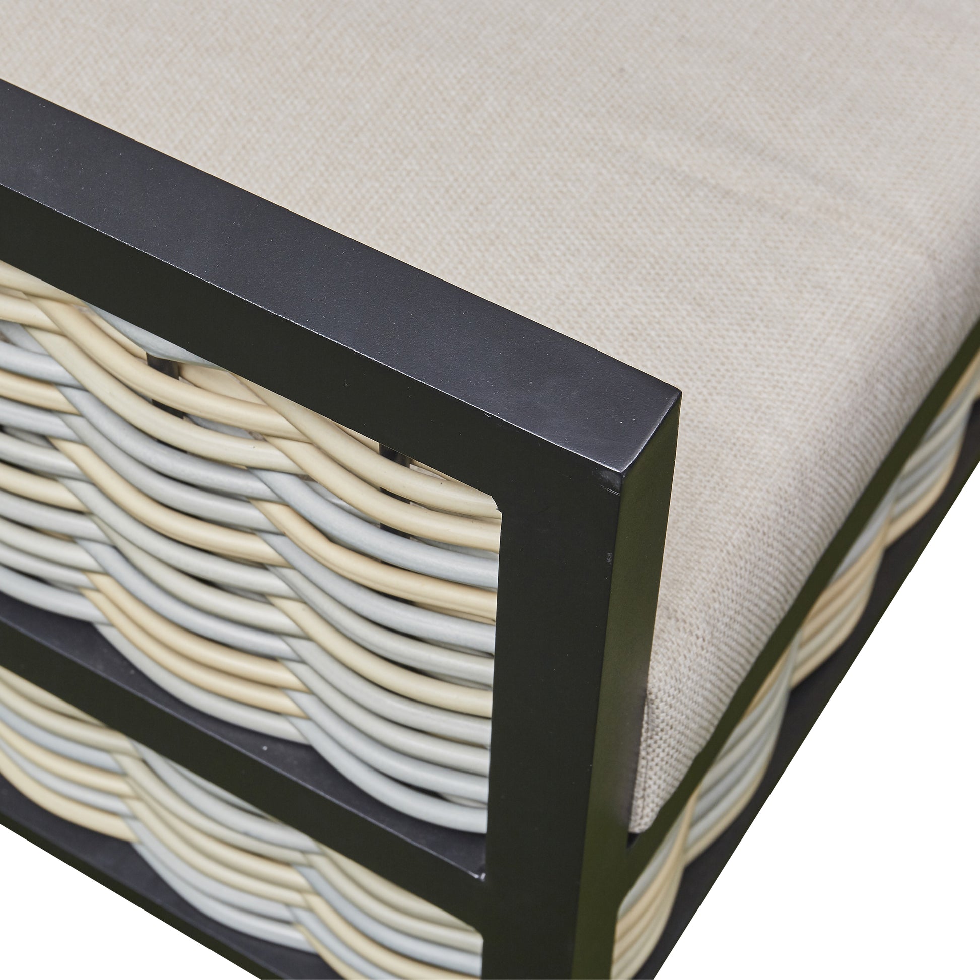 Beige Corner Outdoor Corner Sofa with 2 Benches
