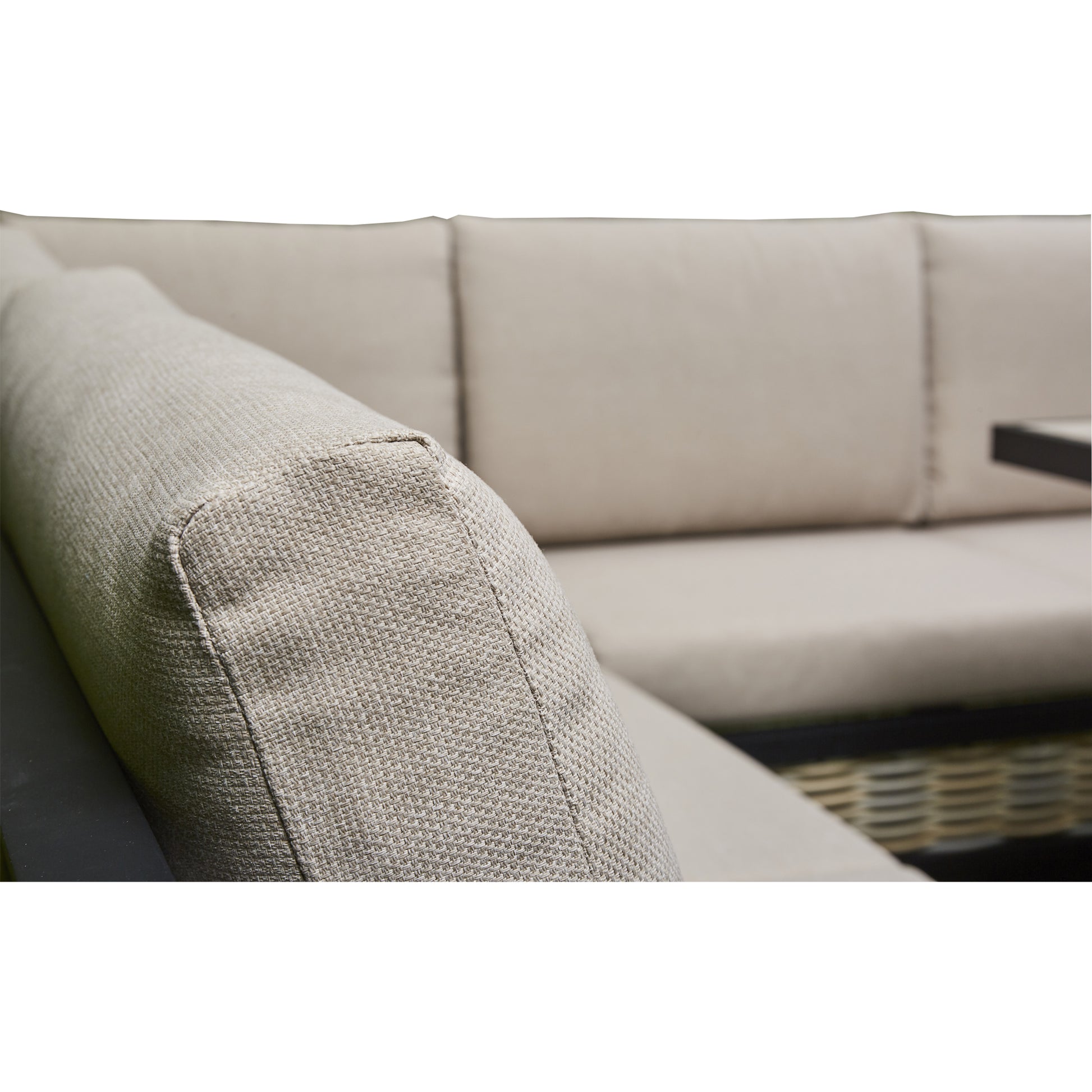 Beige Corner Outdoor Corner Sofa with 2 Benches