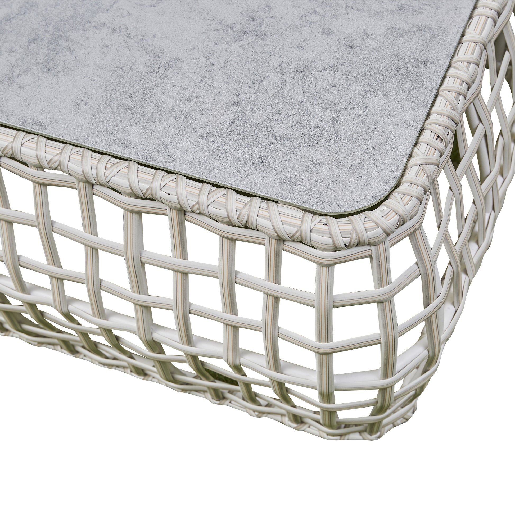 Rattan Outdoor Sofa Set - 3 seater, 2 chairs and coffee table. Grey or Black