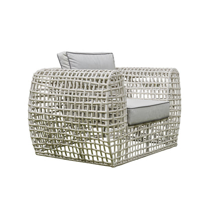 Rattan Outdoor Sofa Set - 3 seater, 2 chairs and coffee table. Grey or Black