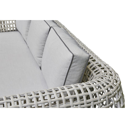 Rattan Outdoor Sofa Set - 3 seater, 2 chairs and coffee table. Grey or Black