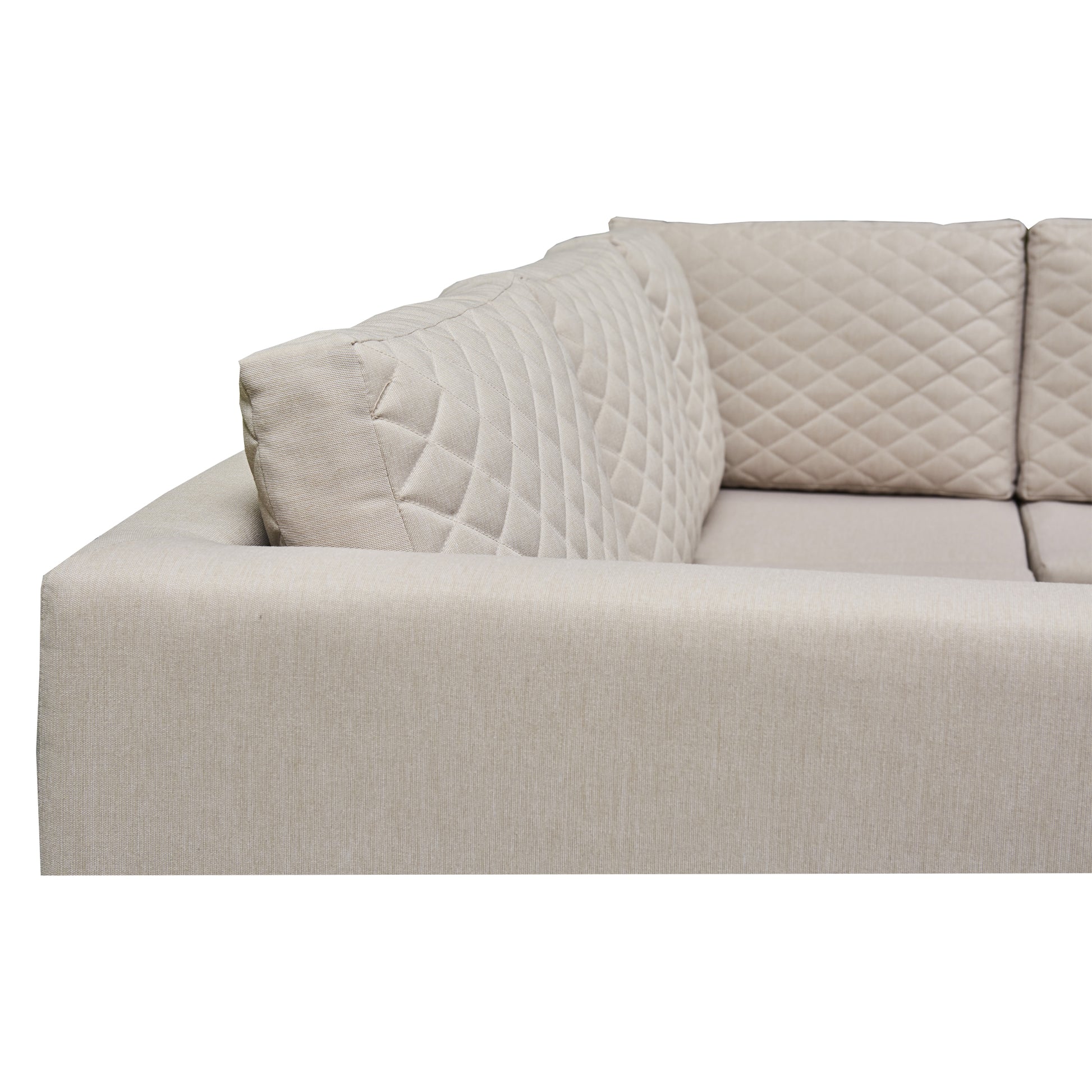 Corner Sofa Set, 2 Benches and Firepit. Grey or Beige