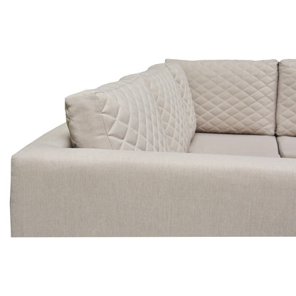 Corner Sofa Set, 2 Benches and Firepit. Grey or Beige