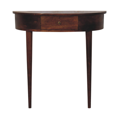 Backless Mounted Chestnut Console. 100% Solid Mango Wood