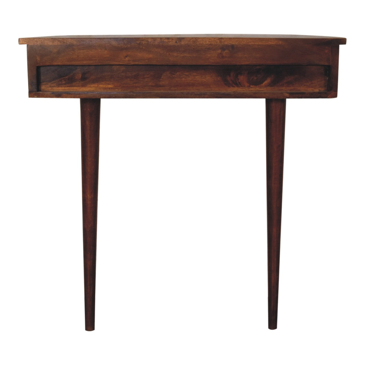 Backless Mounted Chestnut Console. 100% Solid Mango Wood