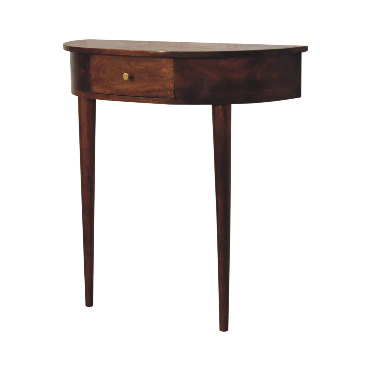Backless Mounted Chestnut Console. 100% Solid Mango Wood