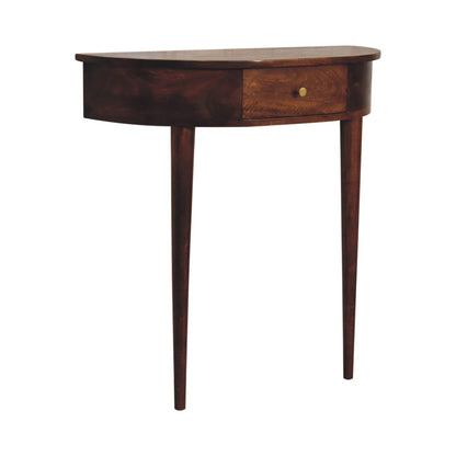 Backless Mounted Chestnut Console. 100% Solid Mango Wood