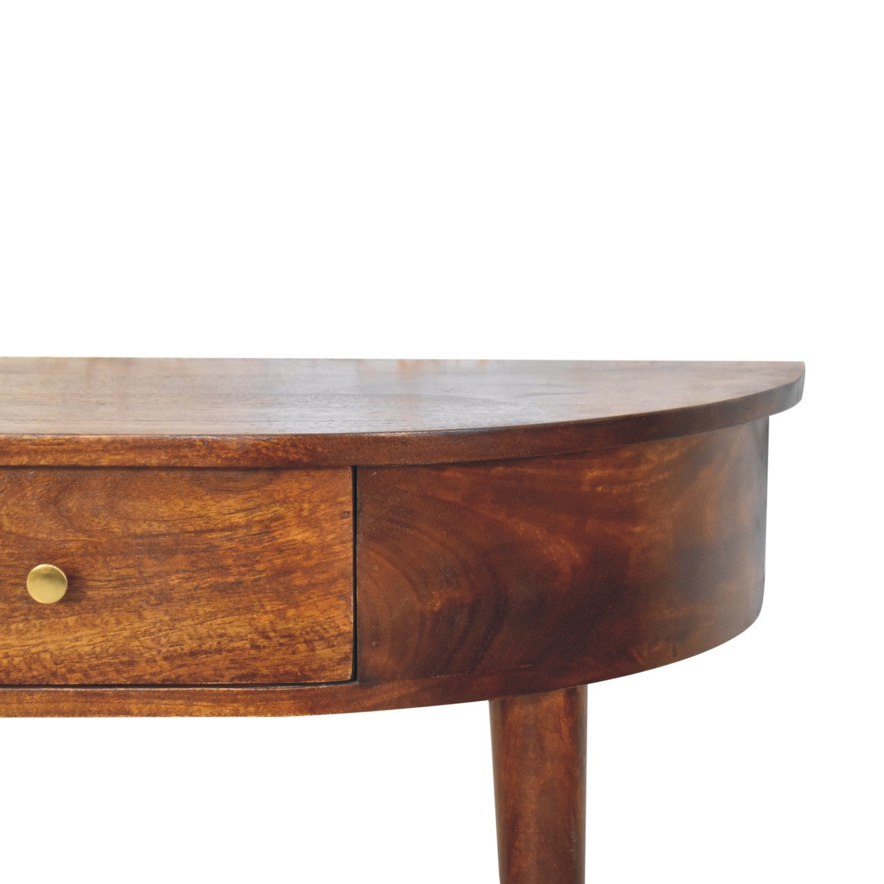 Backless Mounted Chestnut Console. 100% Solid Mango Wood