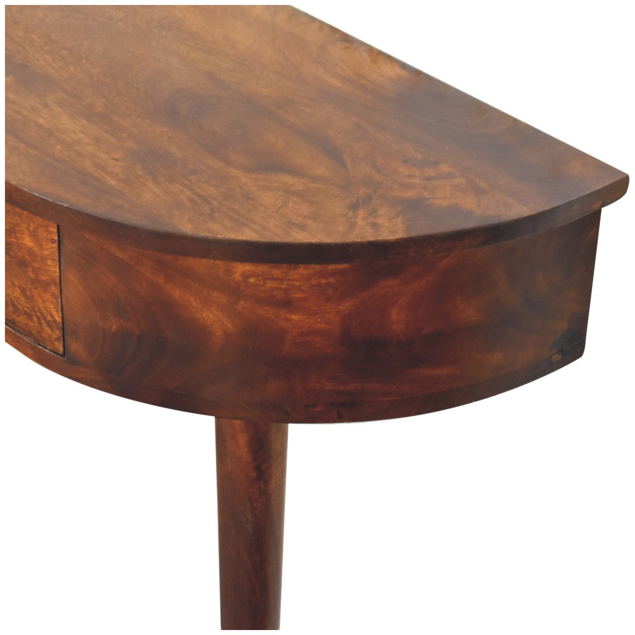 Backless Mounted Chestnut Console. 100% Solid Mango Wood
