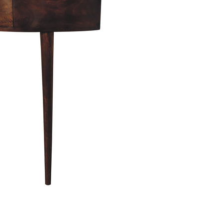 Backless Mounted Chestnut Console. 100% Solid Mango Wood