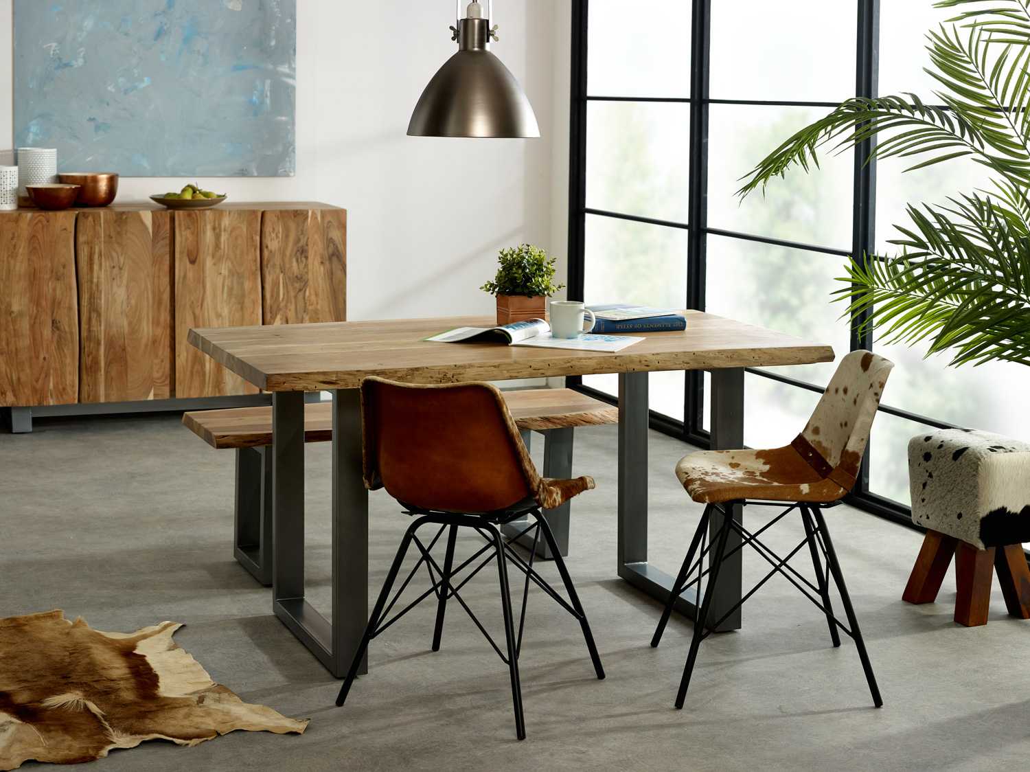 Baltic Live Edge Dining Table. 100% Solid Mango Wood