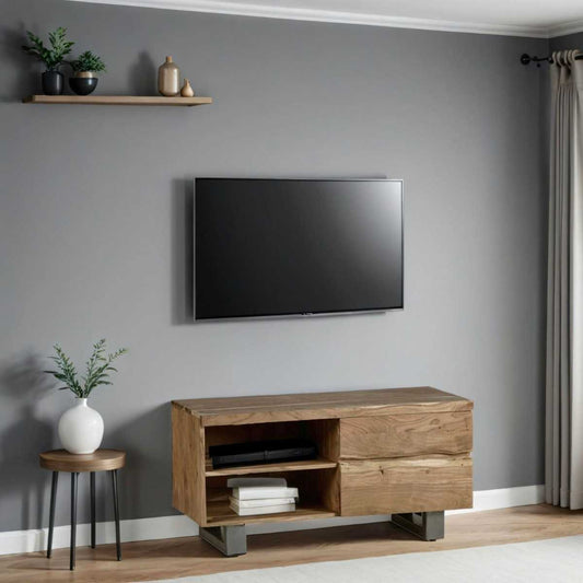 Baltic Live Edge TV Unit. 100% Solid Mango Wood.
