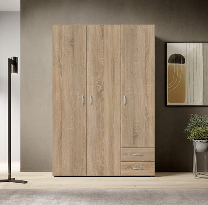 Base Hinged Door Wardrobe 120cm White or Oak Sonoma