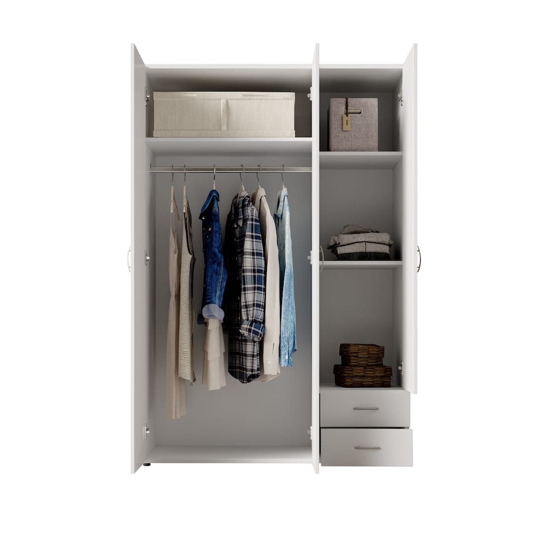 Base Hinged Door Wardrobe 120cm White or Oak Sonoma
