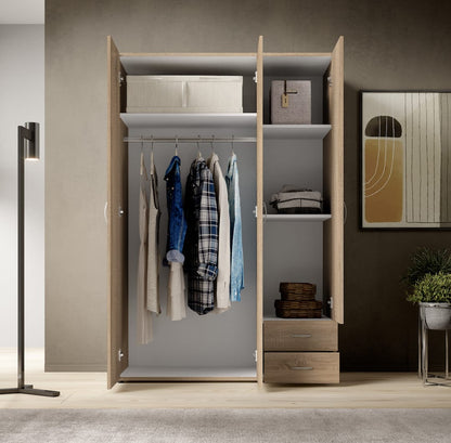 Base Hinged Door Wardrobe 120cm White or Oak Sonoma