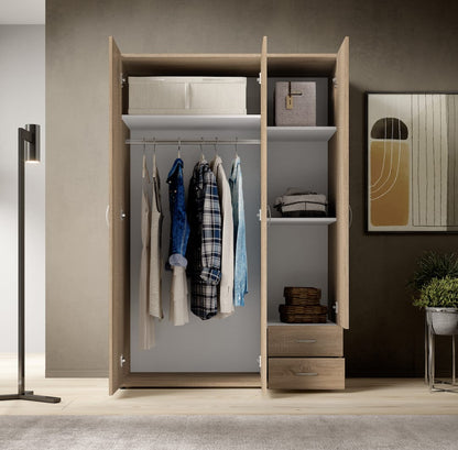 Base Hinged Door Wardrobe 120cm White or Oak Sonoma
