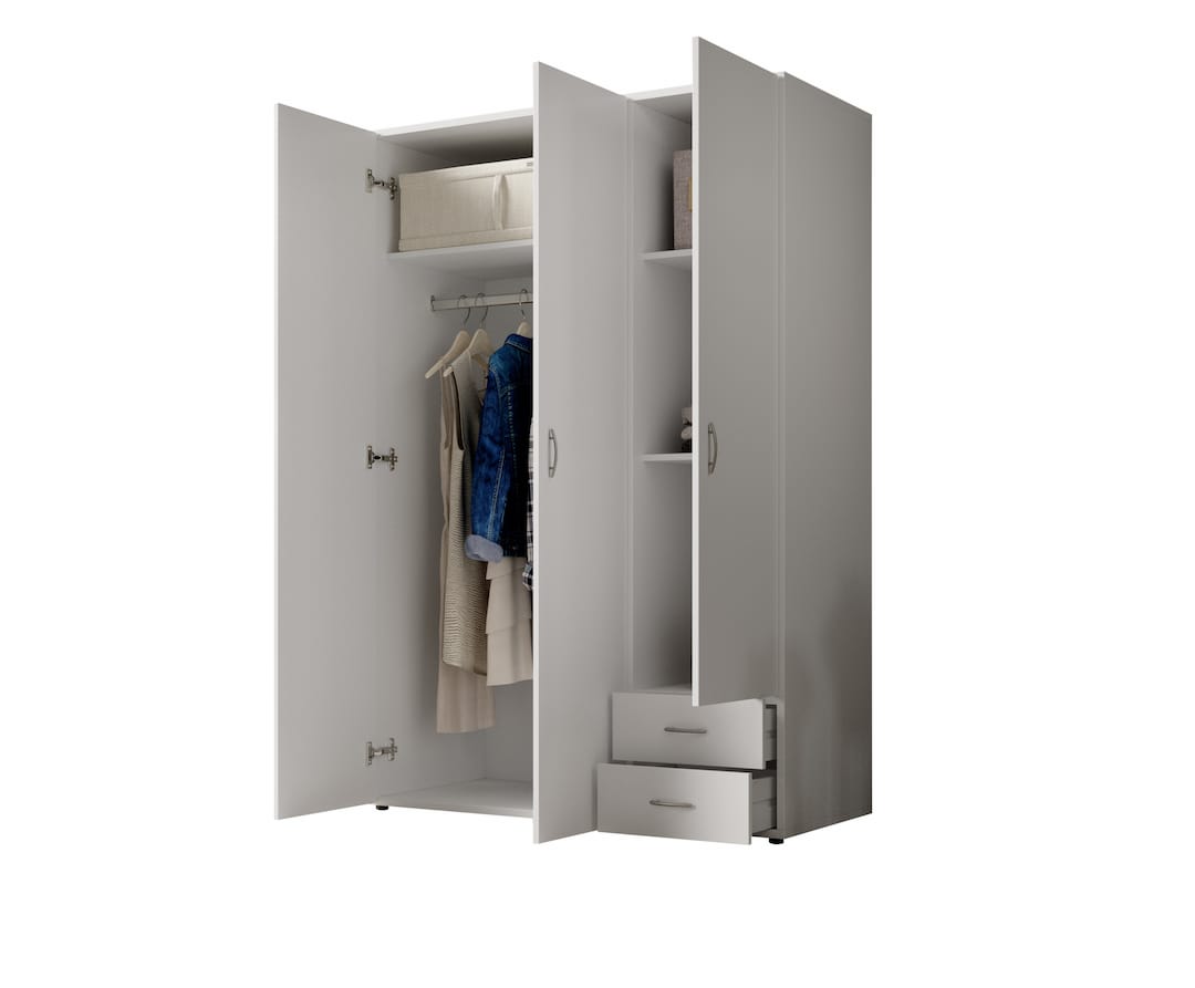 Base Hinged Door Wardrobe 120cm White or Oak Sonoma