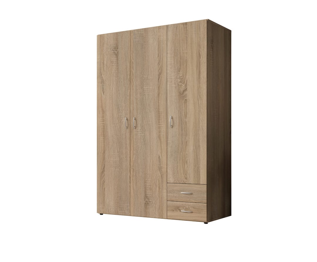 Base Hinged Door Wardrobe 120cm White or Oak Sonoma
