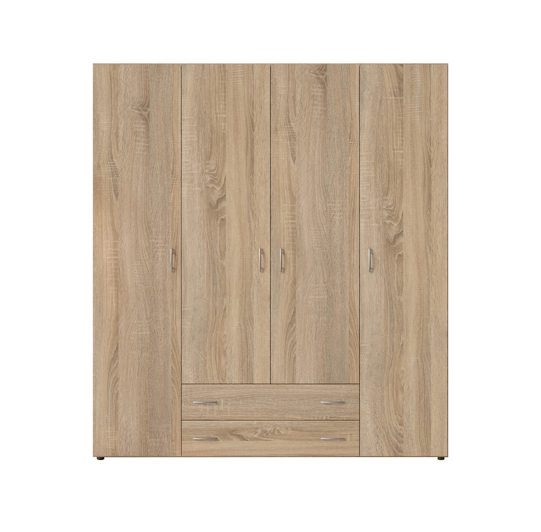 Base Hinged Door Wardrobe 160cm White or Oak Sonoma
