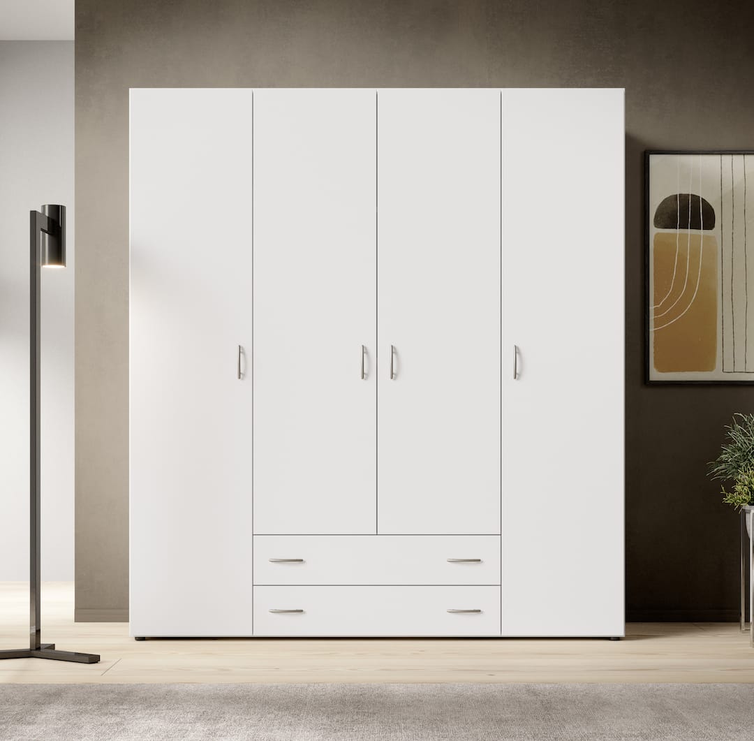 Base Hinged Door Wardrobe 160cm White or Oak Sonoma