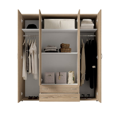 Base Hinged Door Wardrobe 160cm White or Oak Sonoma