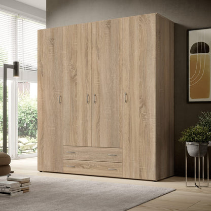 Base Hinged Door Wardrobe 160cm White or Oak Sonoma
