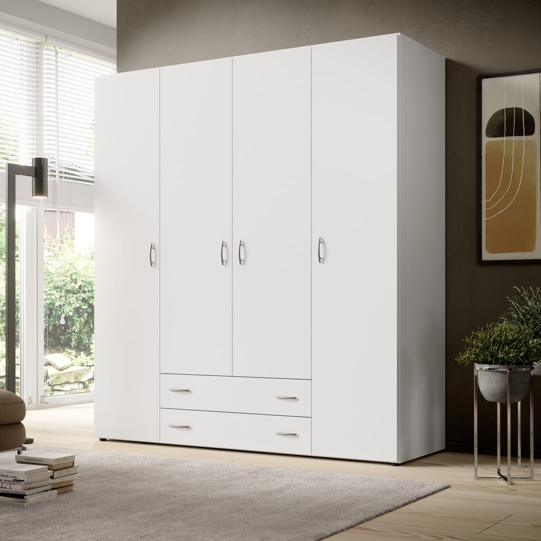Base Hinged Door Wardrobe 160cm White or Oak Sonoma
