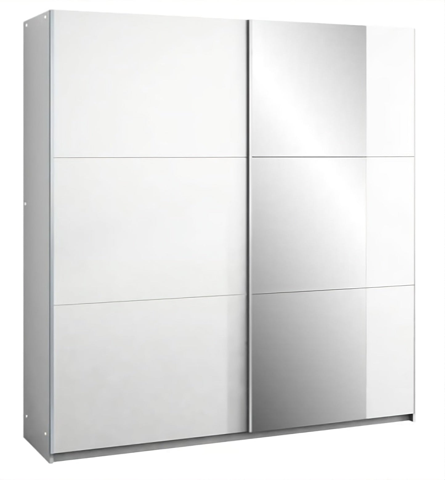 BASTIA 150cm Sliding Door Wardrobe in White Matte - Bright, Modern Storage Solution