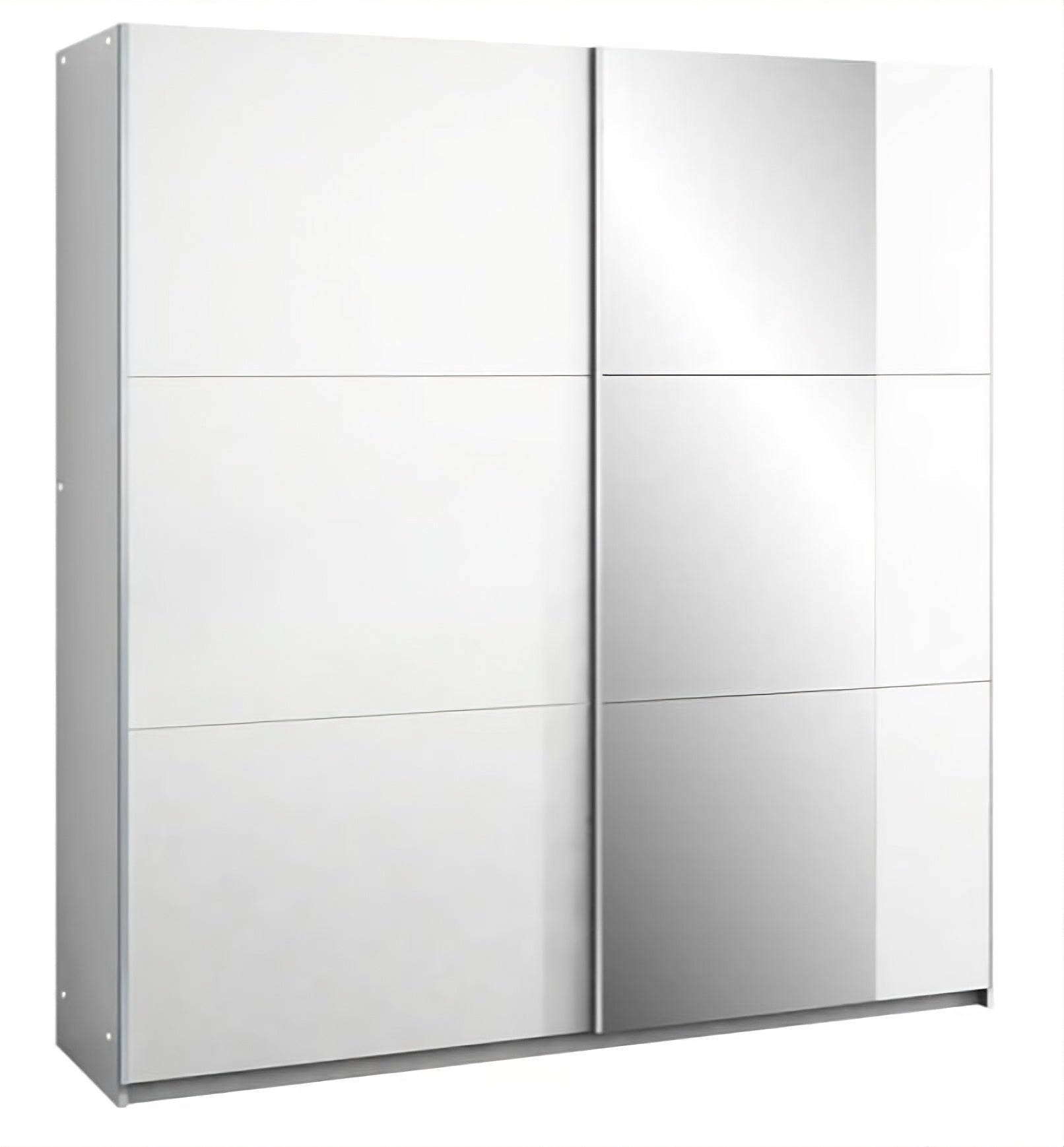 BASTIA 150cm Sliding Door Wardrobe in White Matte - Bright, Modern Storage Solution