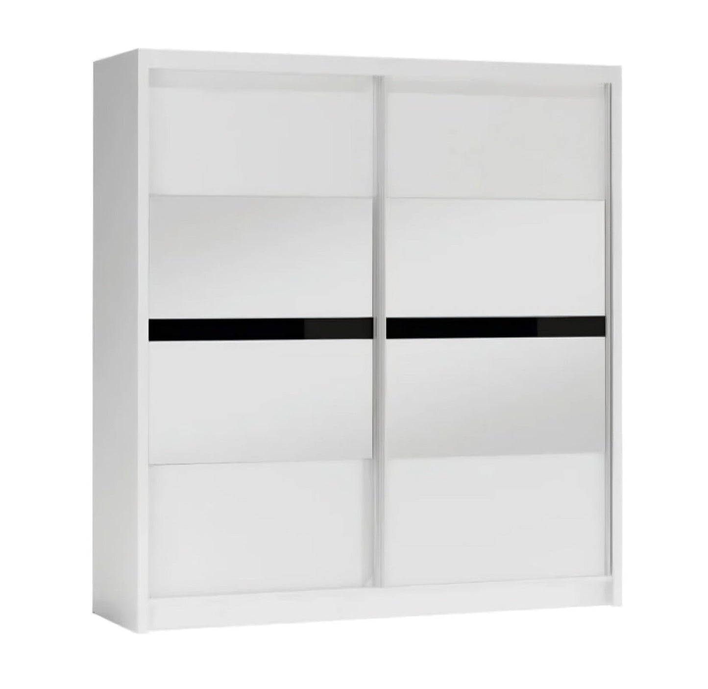 Batumi 203cm Sliding Door Wardrobe in Grey Matt or White Matt