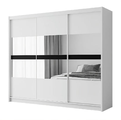 Batumi 250cm Sliding Door Wardrobe in Grey Matt or White Matt