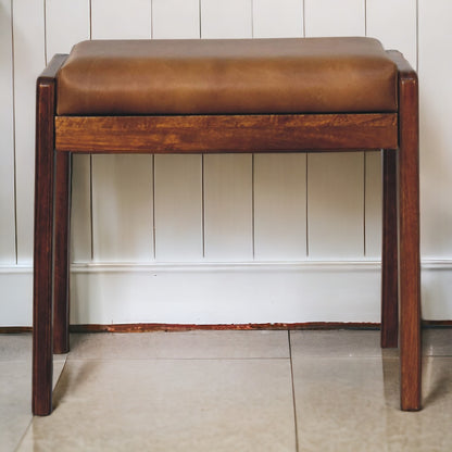 Buffalo Hallway Footstool. 100% Solid Mango Wood 
