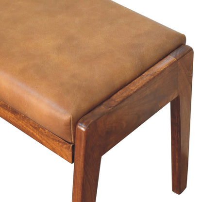 Buffalo Hallway Footstool. 100% Solid Mango Wood 