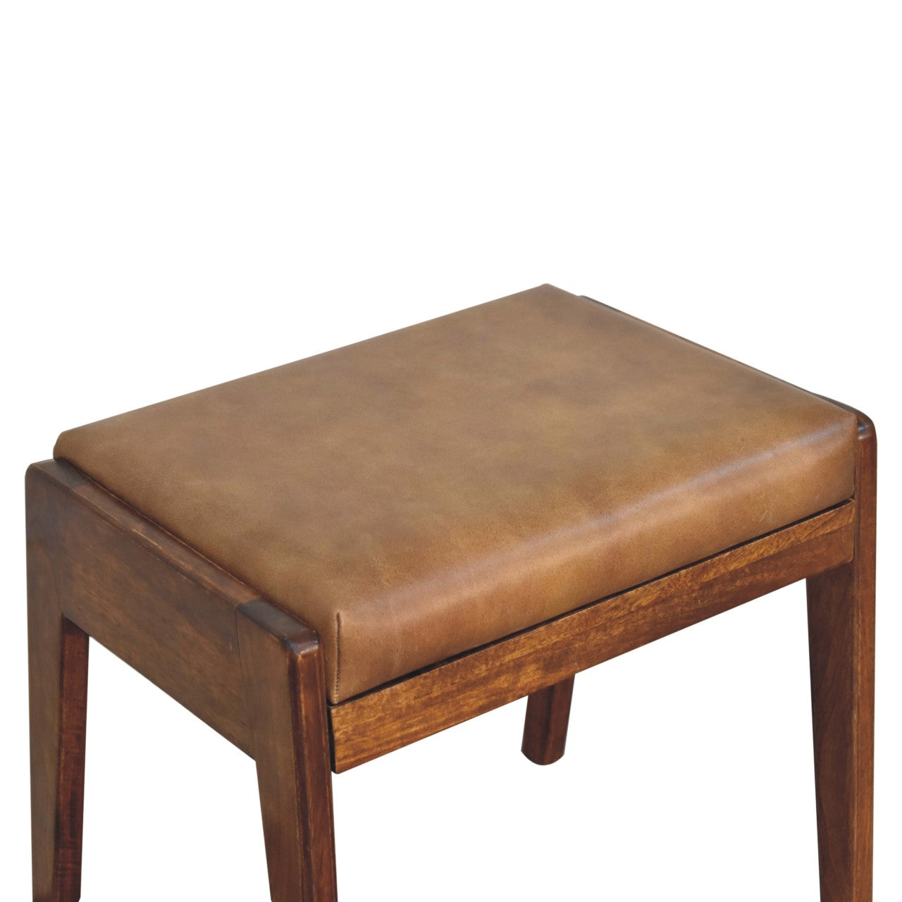 Buffalo Hallway Footstool. 100% Solid Mango Wood 