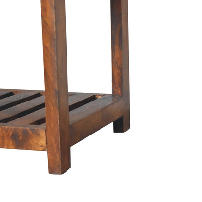 Buffalo Slatted Hallway Bench. 100% Solid Mango Wood