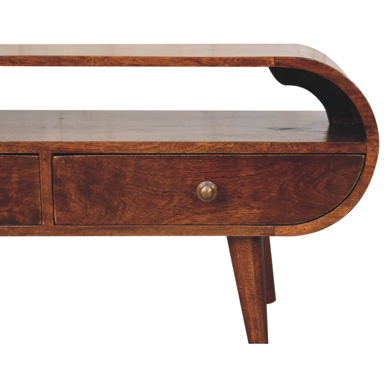 California Walnut TV Stand. 100% Solid Mango Wood