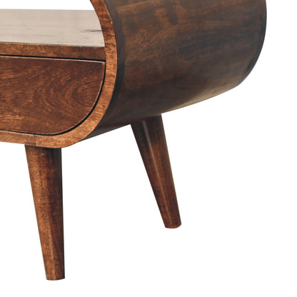 California Walnut TV Stand. 100% Solid Mango Wood