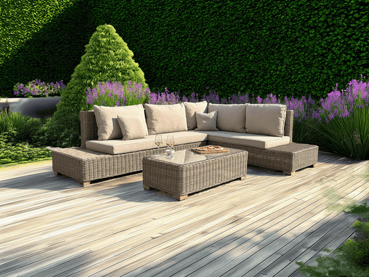 Capri Collection Outdoor Large Corner And Coffee Table Set