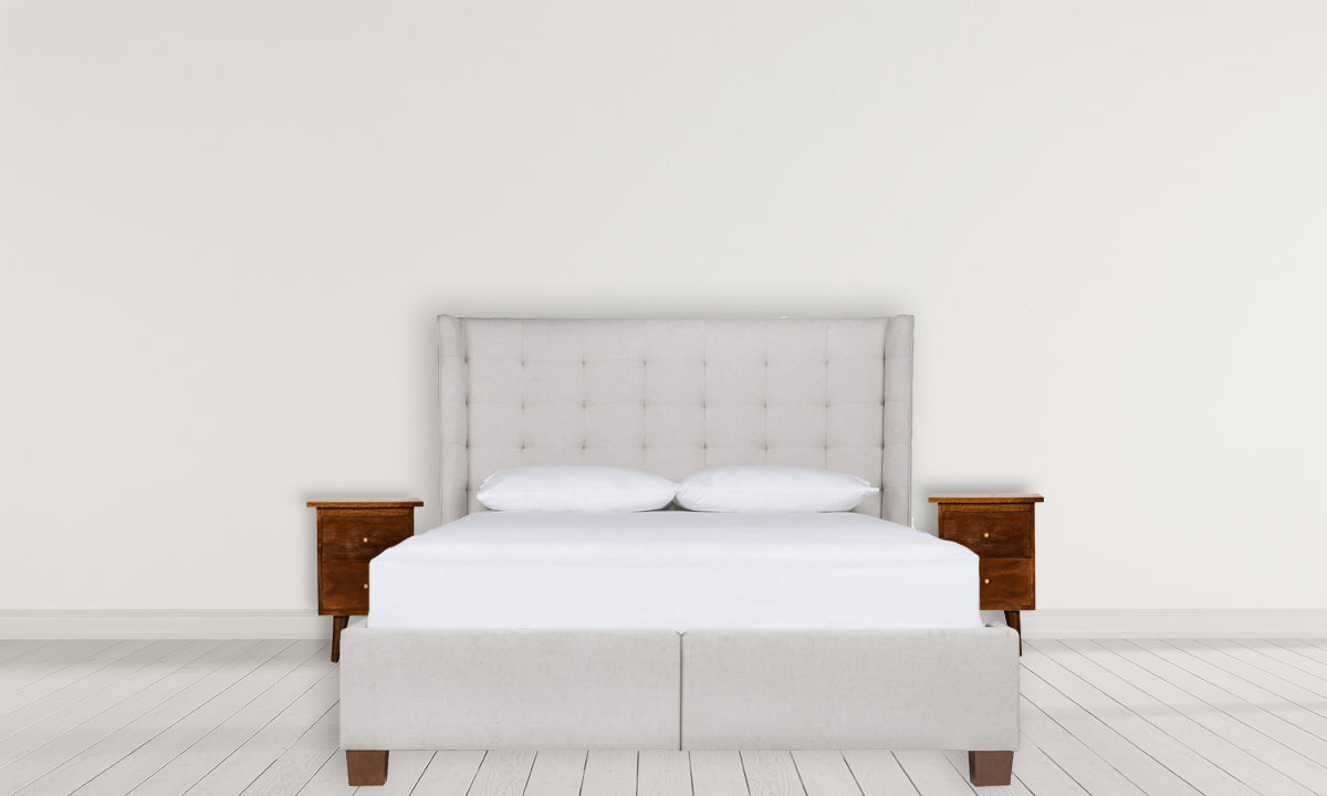 Chestnut Bedside. 100% Solid Mango Wood