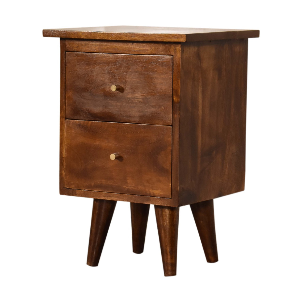 Chestnut Bedside. 100% Solid Mango Wood