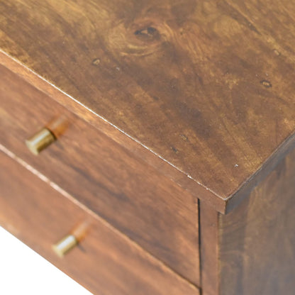 Chestnut Bedside. 100% Solid Mango Wood