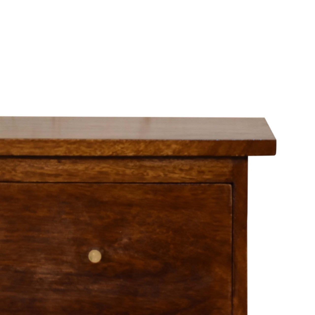 Chestnut Bedside. 100% Solid Mango Wood