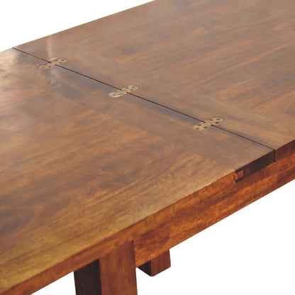 Chestnut Butterfly Dining Table. 100% Solid Mango Wood