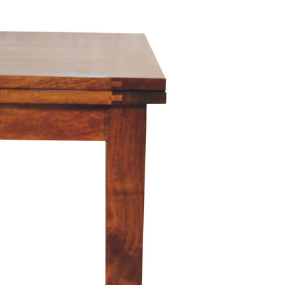Chestnut Butterfly Dining Table. 100% Solid Mango Wood