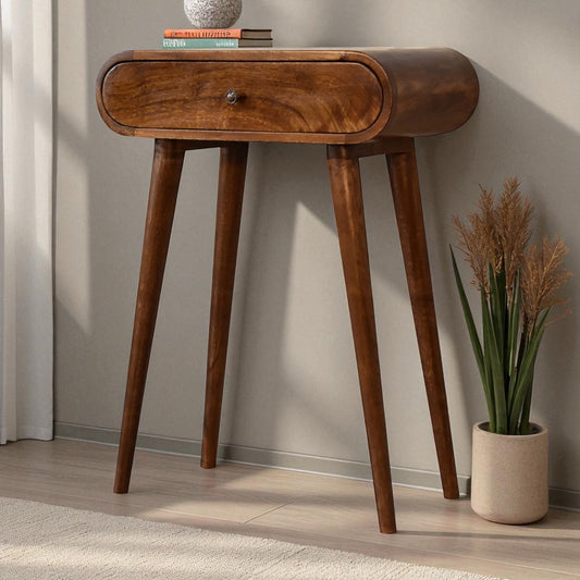 Chestnut London Mini Chestnut Console. 100% Solid Mango Wood